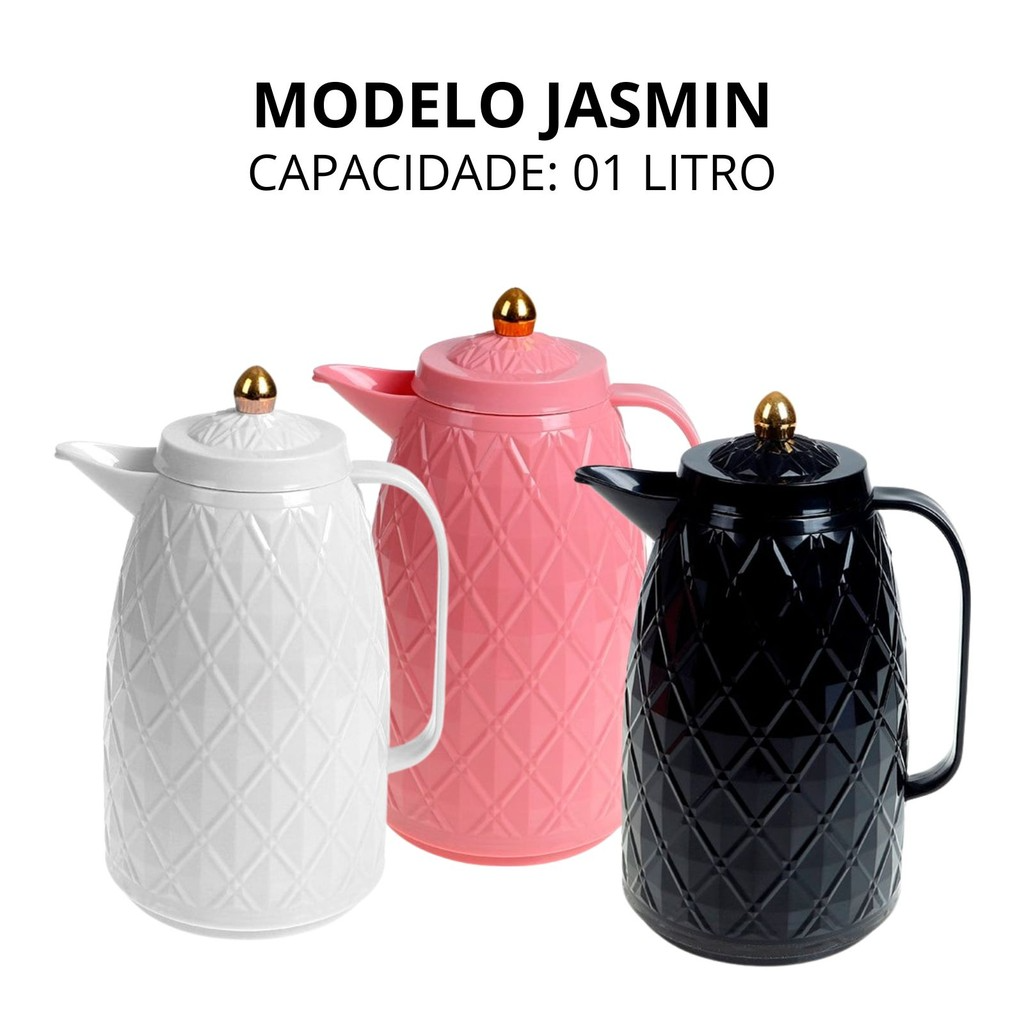 Garrafa Termica Diamond com Tampa Dourada 1 Litro