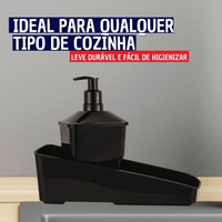 Dispenser de Detergente com Porta Esponja 600 ml- Organizador Moderno de Pia