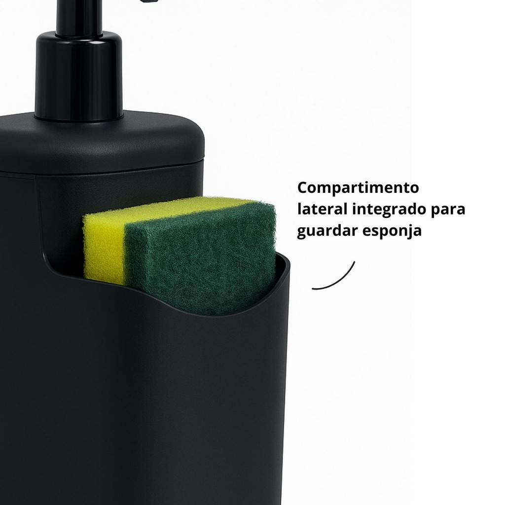 Dispenser de Sabonete Líquido com Porta Esponja