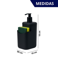 Dispenser de Sabonete Líquido com Porta Esponja