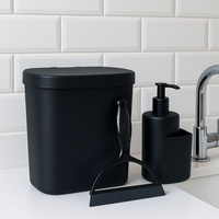 Kit Completo para Pia Lixeira, Dispenser e Rodo