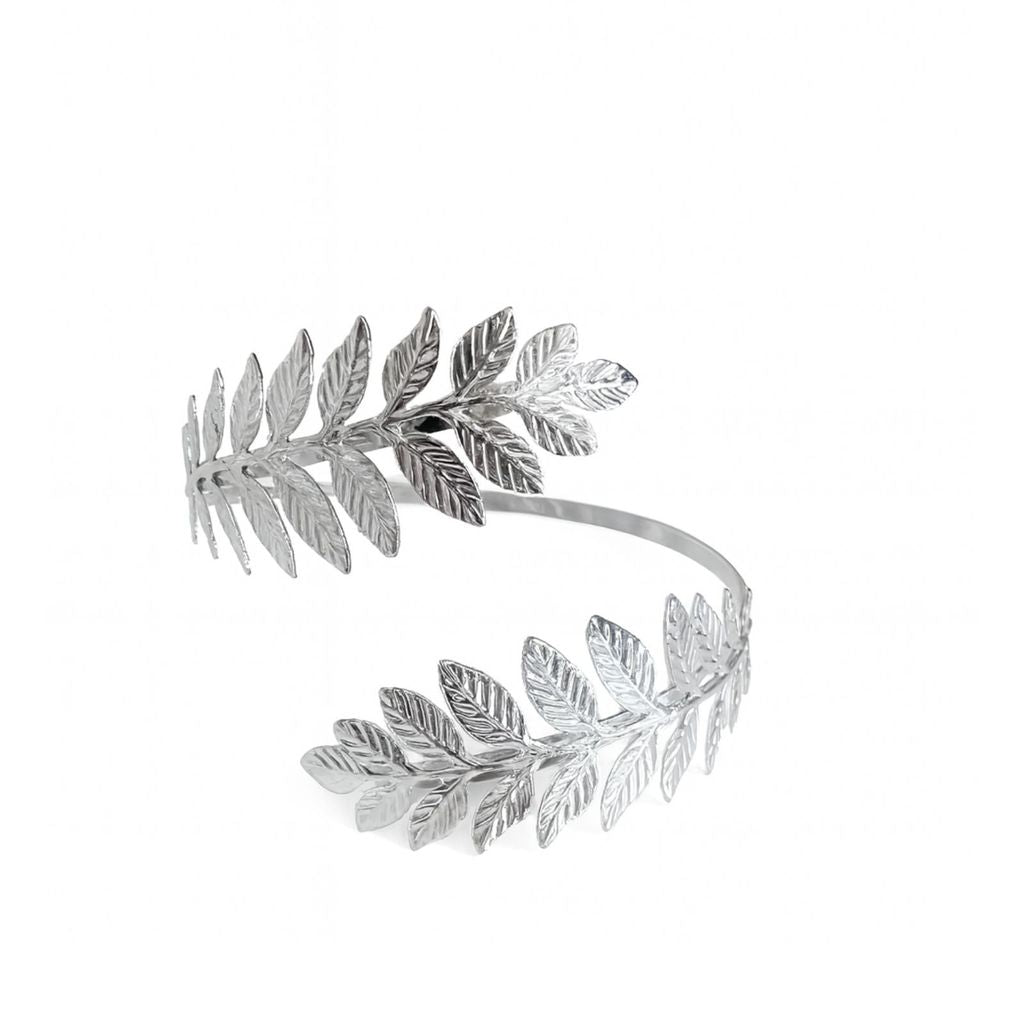 Kit 02 Prendedores de cortina de Metal Folhas Jardim Elegante Com Detalhes em Relevo