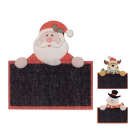 Kit 06 identificador de Prato Natalino Prendedores de Madeira Para Mesa Posta