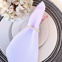 Kit com 06 ou 12 Argola de Guardanapo Perolas Para Casamento Mesa Posta