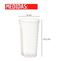 Kit 1 Copo Medidor de Plástico Com relevo 500ml