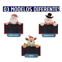 Kit 06 identificador de Prato Natalino Prendedores de Madeira Para Mesa Posta