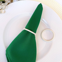 Kit com 06 ou 12 Argola de Guardanapo Perolas Para Casamento Mesa Posta