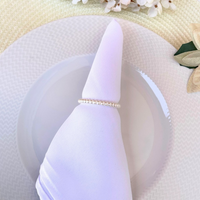 Kit com 06 ou 12 Argola de Guardanapo Perolas Para Casamento Mesa Posta