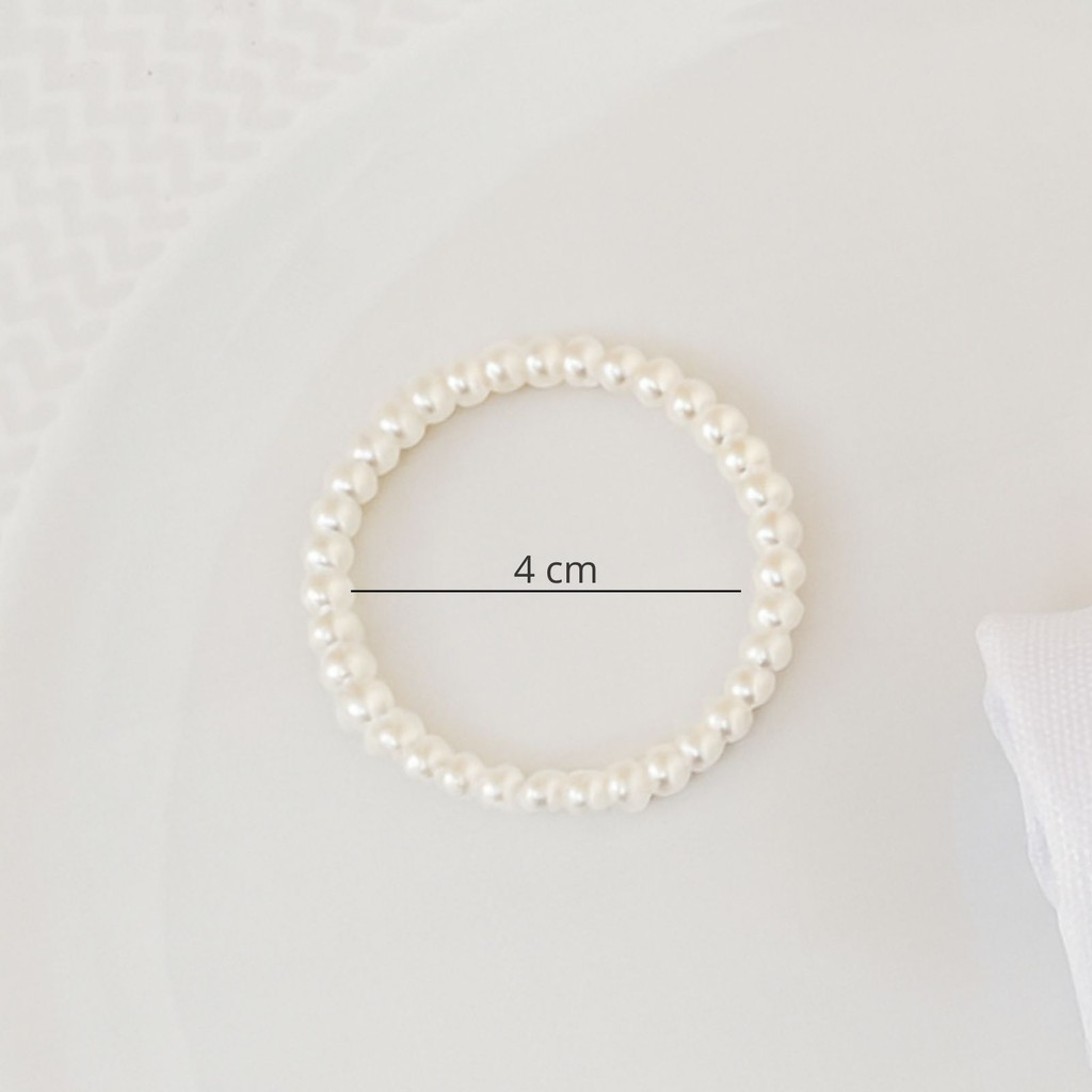 Kit com 06 ou 12 Argola de Guardanapo Perolas Para Casamento Mesa Posta