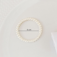 Kit com 06 ou 12 Argola de Guardanapo Perolas Para Casamento Mesa Posta