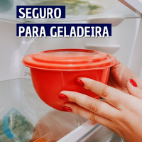 Kit 10 Potes Redondo de Plástico Com Tampa 1 Litro Colorido