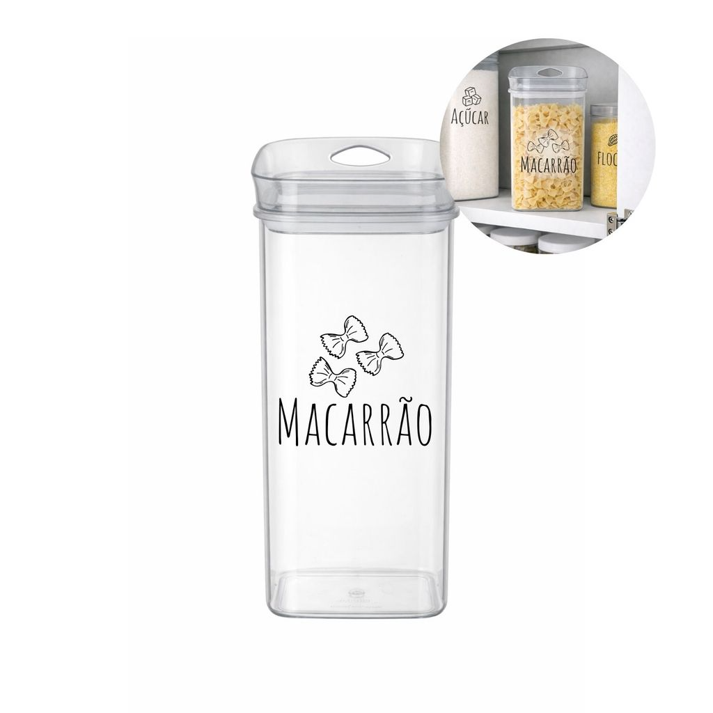 Pote Hermético Organizador Transparente para Cozinha
