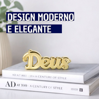 Enfeite Decorativo em Porcelana Palavra Deus