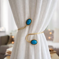 Kit 02 Prendedores de cortina decorativo Mármore Simples