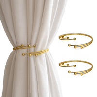 Kit 02 Prendedores de Cortina de Aço Sofisticado e Discreto