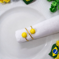 Kit 06 Anel de Guardanapo Para Copa do Mundo Brasil