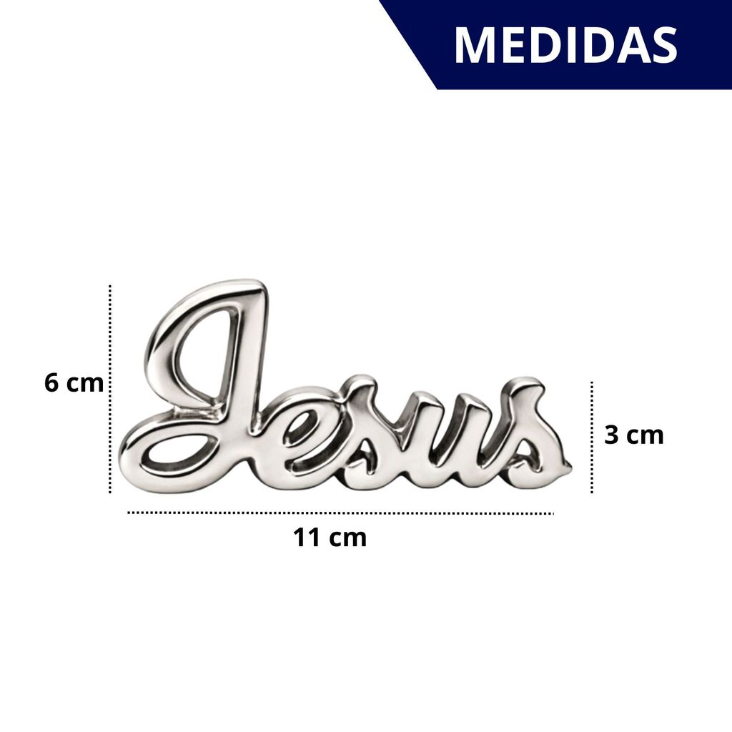 Enfeite Decorativo em Porcelana Palavra Jesus