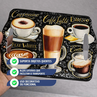 Bandeja de Cerâmica Decorativa Para café Suporte Para Panela Quente