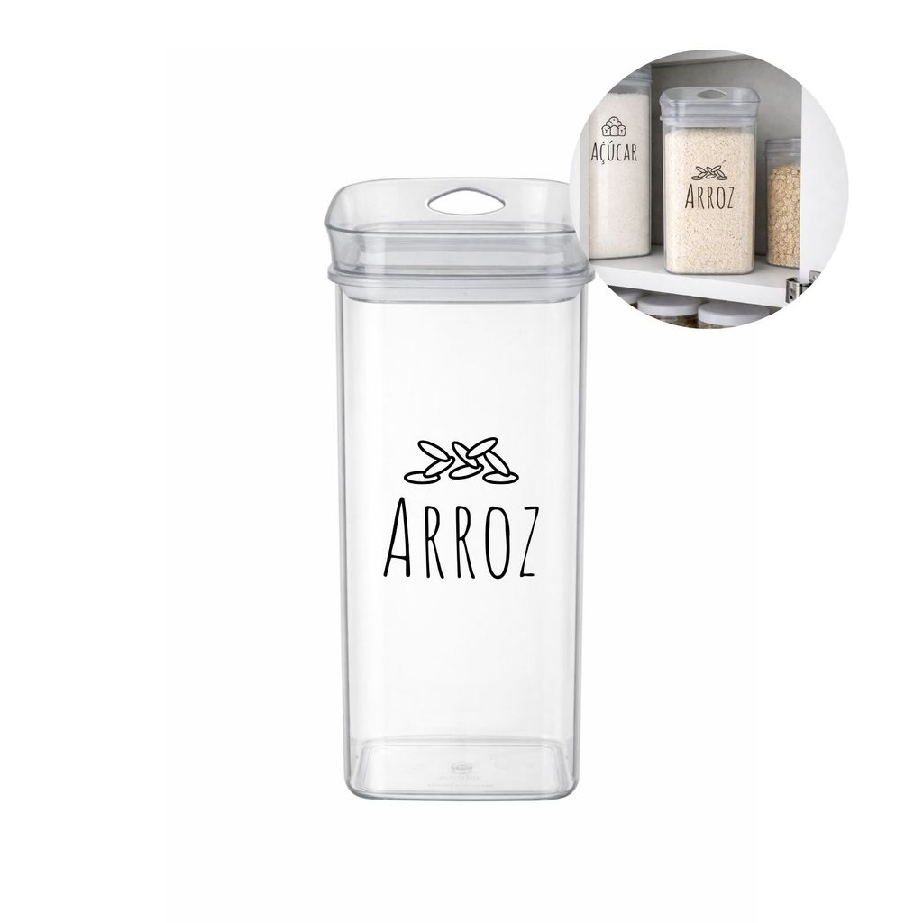 Pote Hermético Organizador Transparente para Cozinha