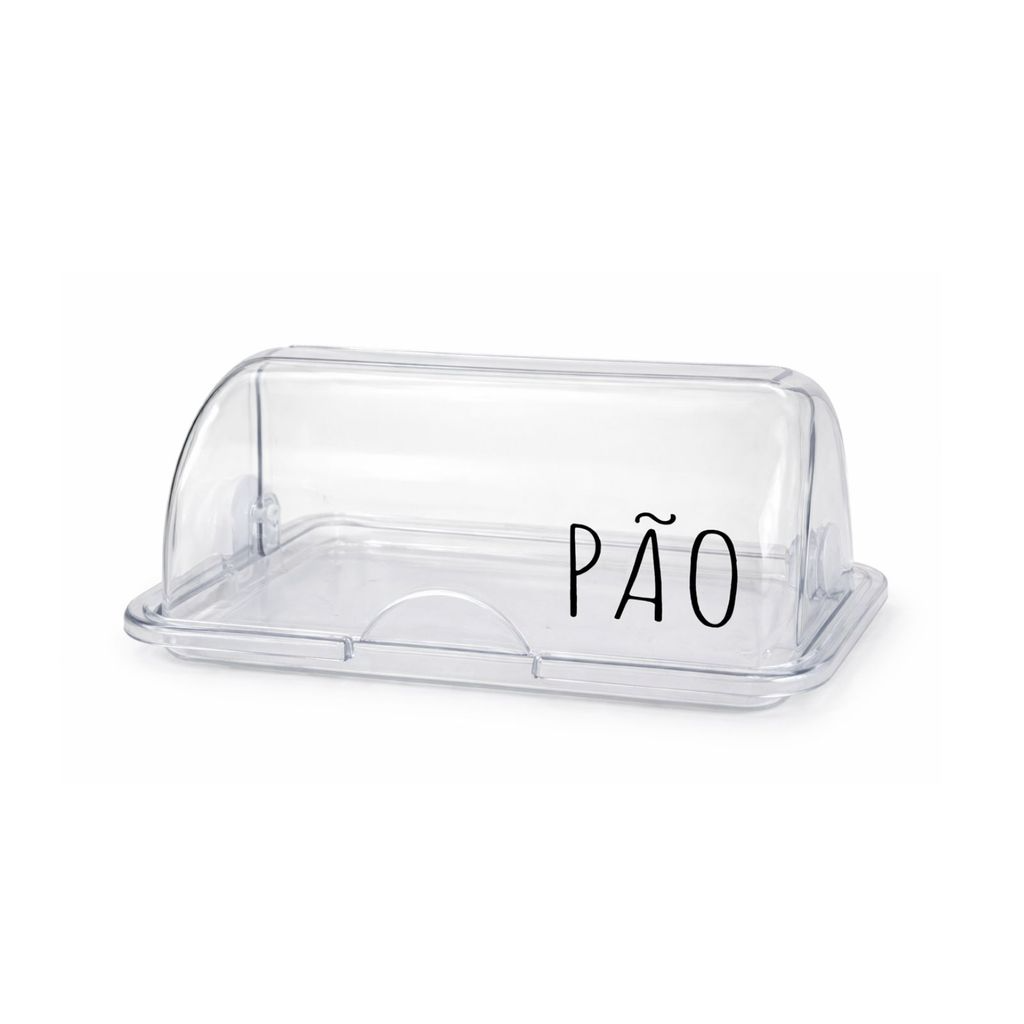 Porta Pão Transparente Com Tampa Retrátil Personalizado