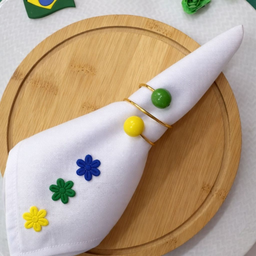 Kit 06 Anel de Guardanapo Para Copa do Mundo Brasil
