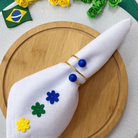 Kit 06 Anel de Guardanapo Para Copa do Mundo Brasil