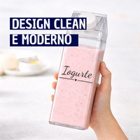 Garrafa Organizadora Transparente para Chá, Achocolatado, Suco ou Água 500ml