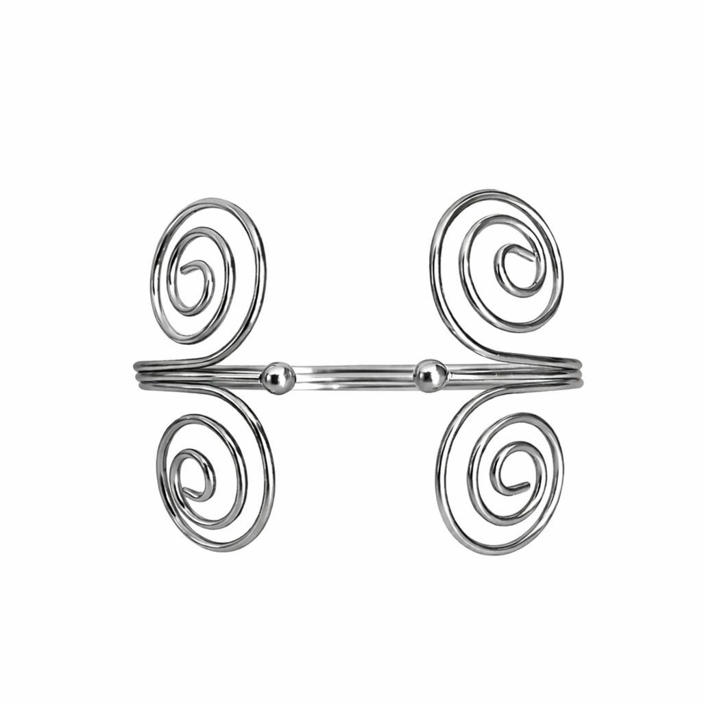 Kit 02 Prendedores de Cortina de Aço Espiral Elegante