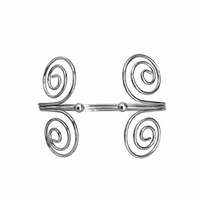 Kit 02 Prendedores de Cortina de Aço Espiral Elegante