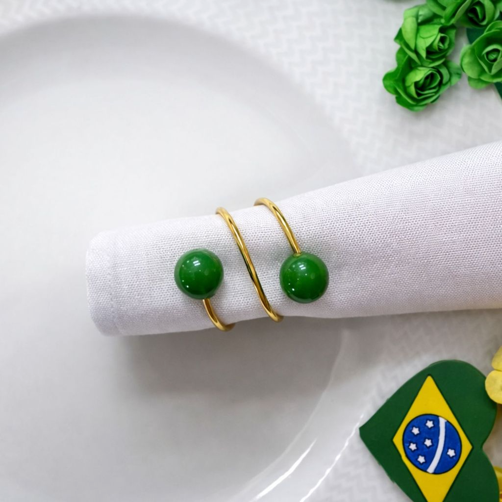 Kit 06 Anel de Guardanapo Para Copa do Mundo Brasil