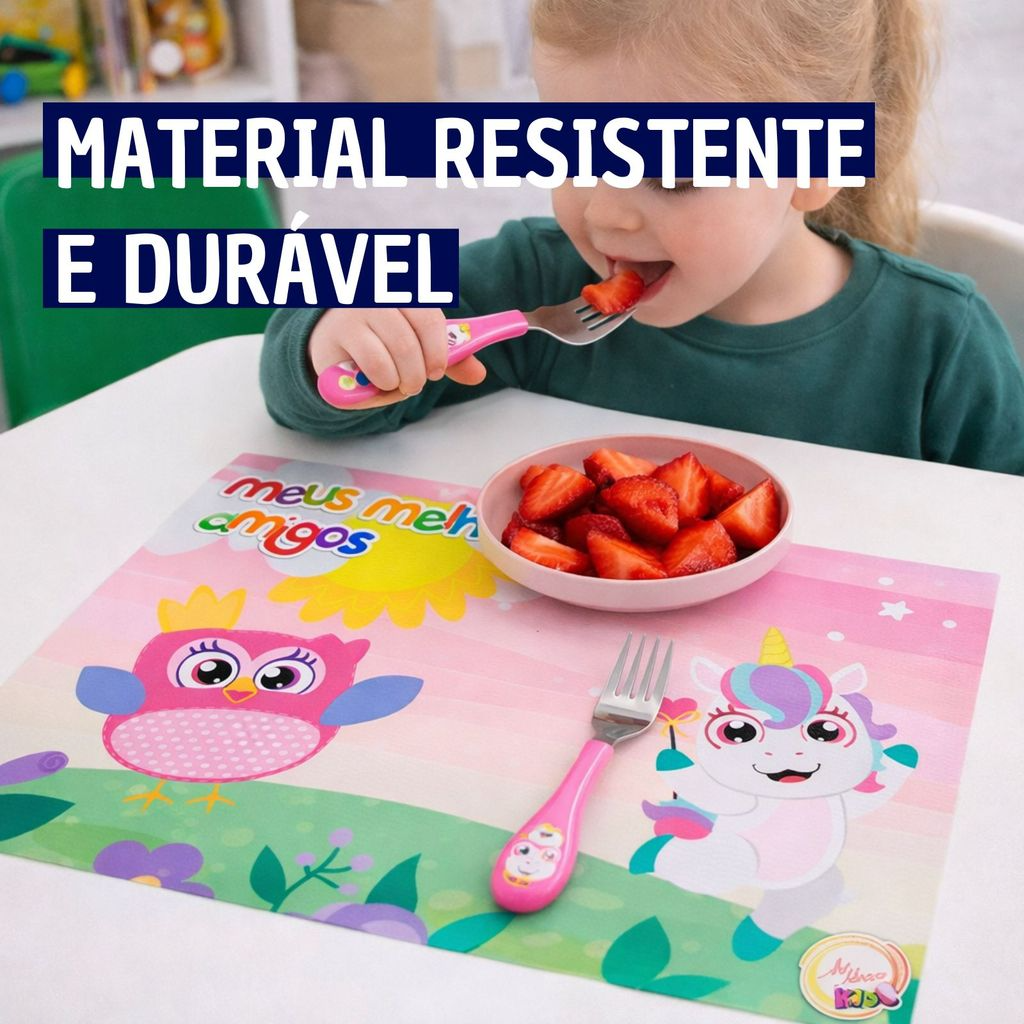 Kit 2 Jogos americano Infantil Para Refeições