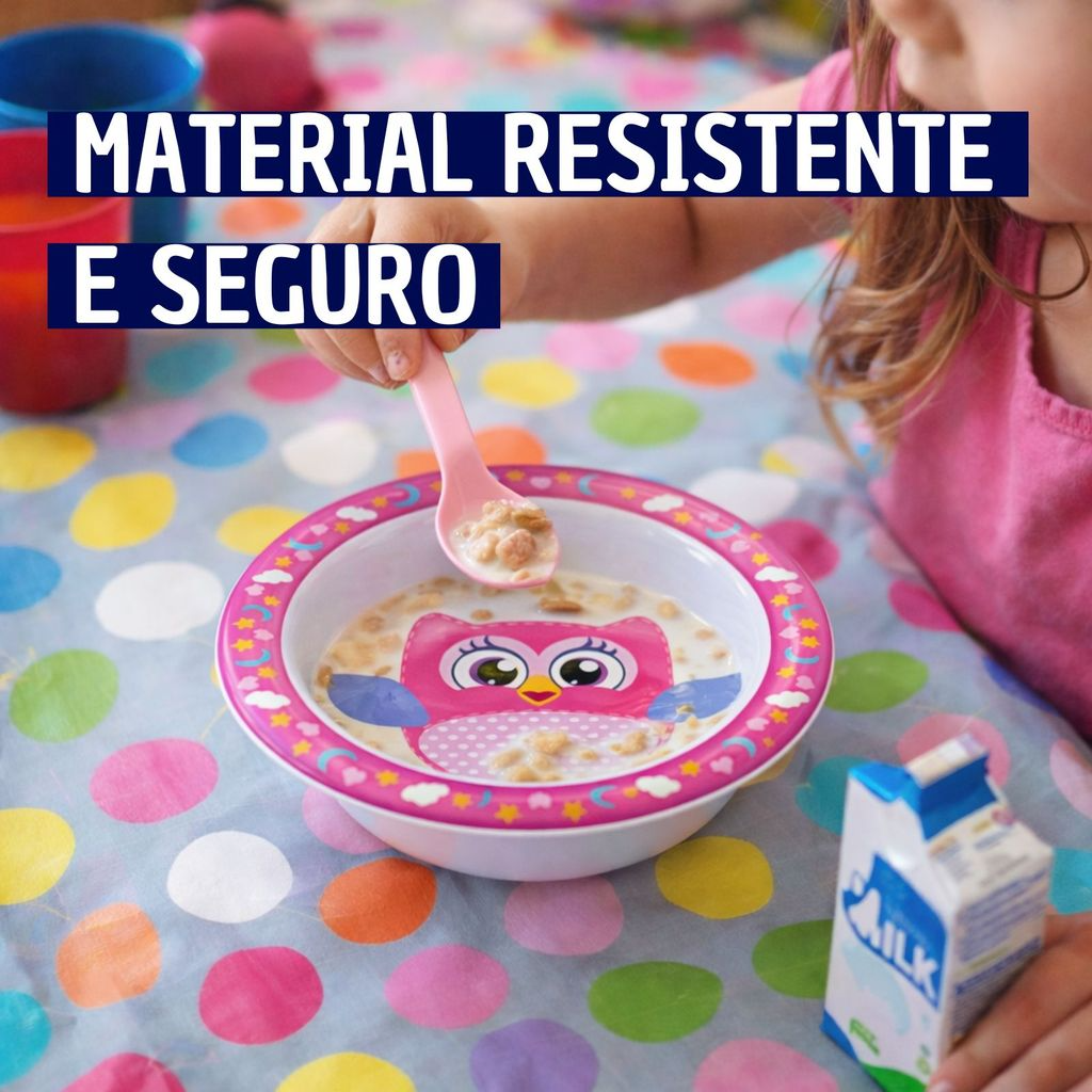 Tigela Infantil Antiderrapante Personagens – Prato Fundo para Crianças