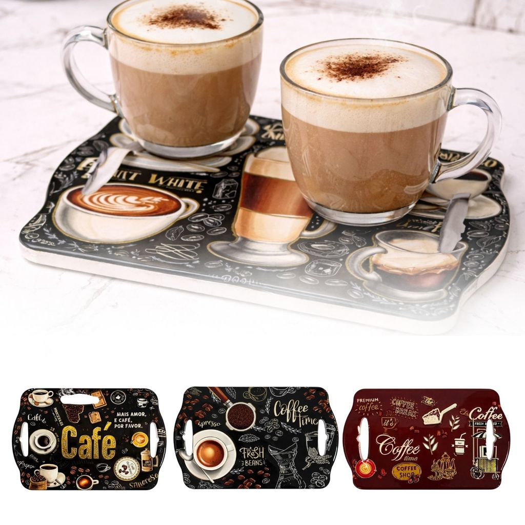 Bandeja de Cerâmica Decorativa Para café Suporte Para Panela Quente