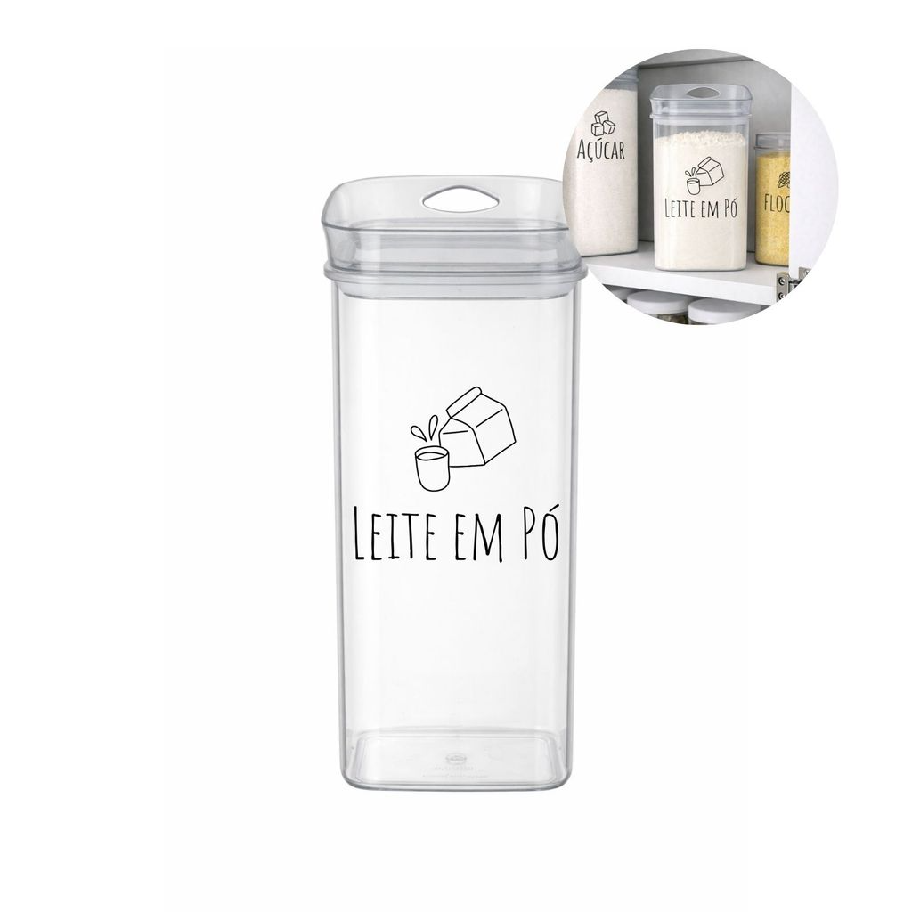 Pote Hermético Organizador Transparente para Cozinha