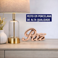 Enfeite Decorativo em Porcelana Palavra Paz