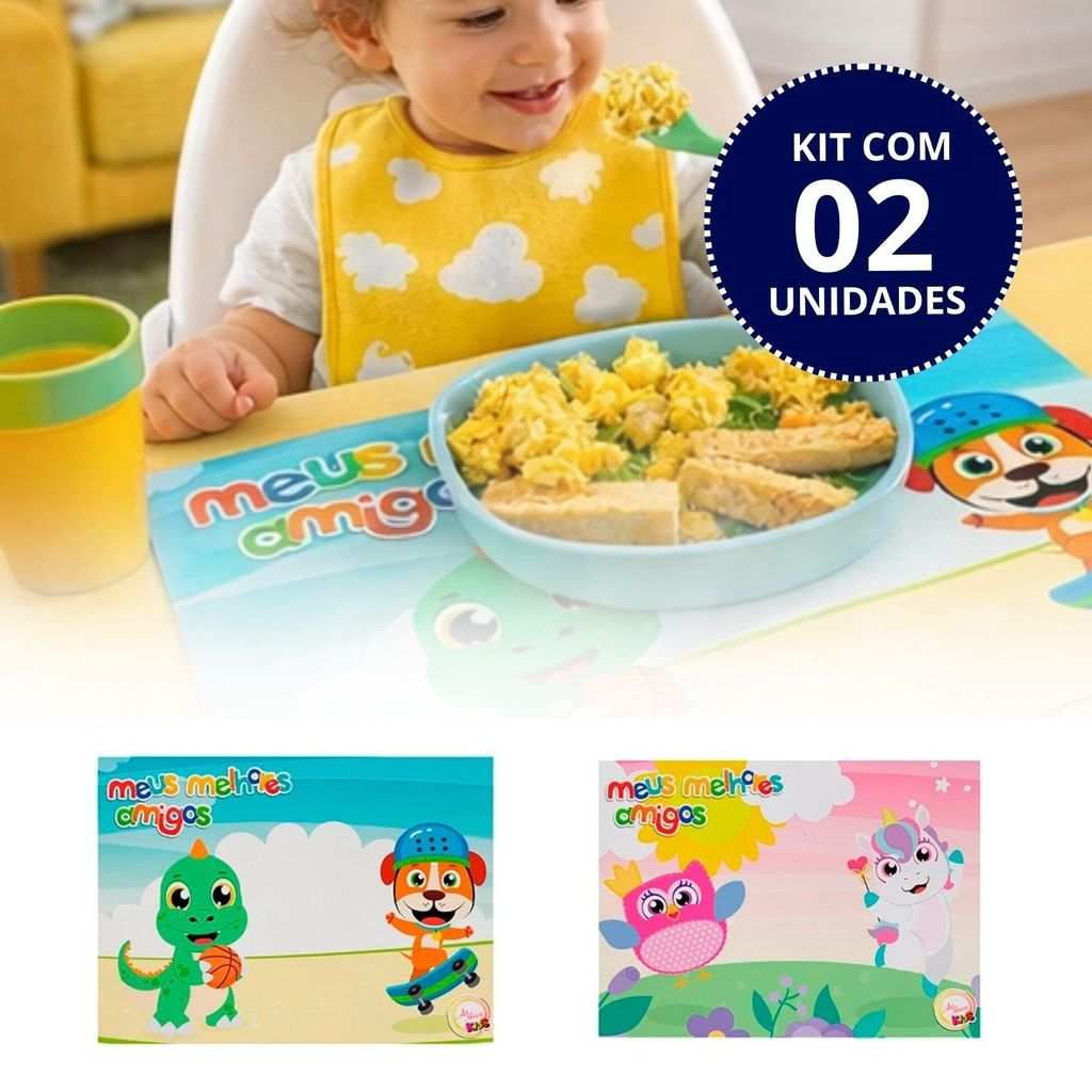 Kit 2 Jogos americano Infantil Para Refeições