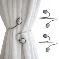 Kit 02 Prendedores de cortina decorativo Mármore Simples