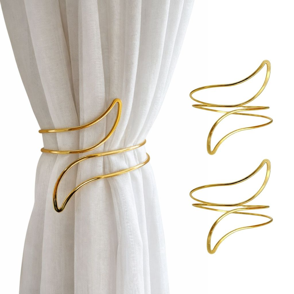 Kit 02 Prendedores de Cortina Acabamento Refinado Premium