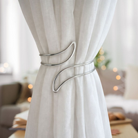 Kit 02 Prendedores de Cortina Acabamento Refinado Premium