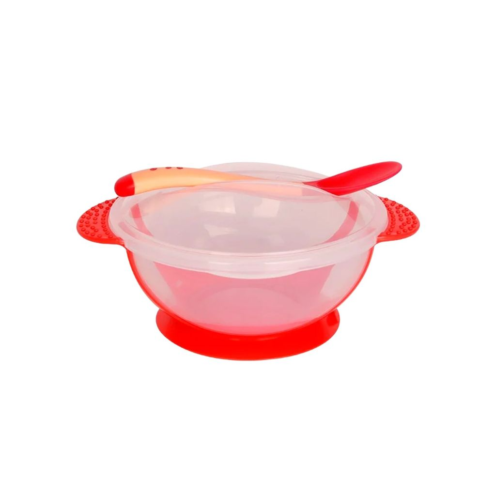 Kit Pote Infantil com Ventosa + Colher - Alimentação Segura e Pratica