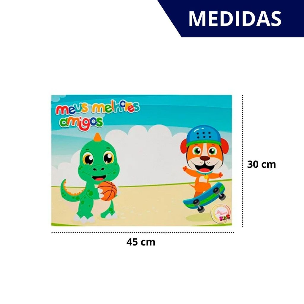 Kit 2 Jogos americano Infantil Para Refeições