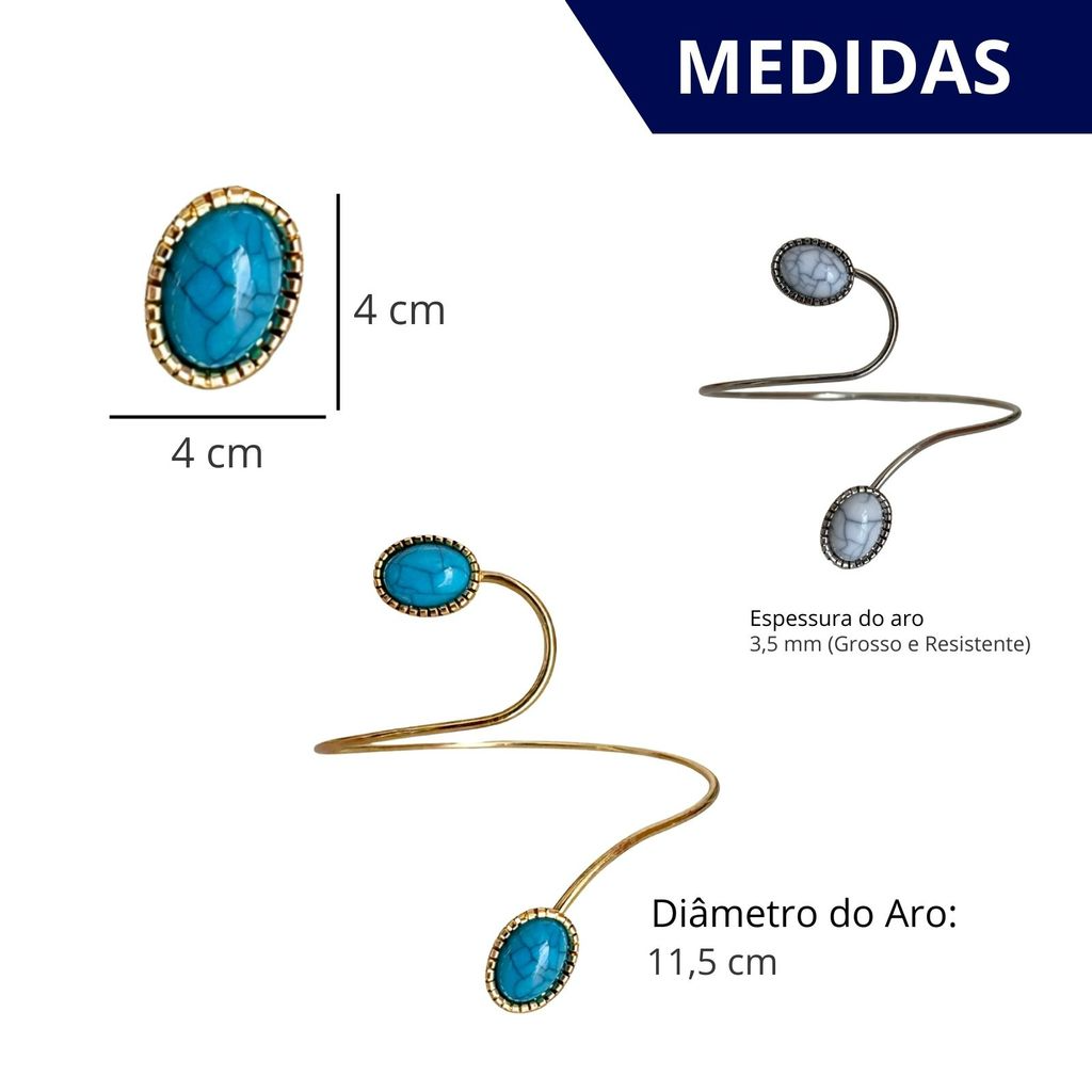 Kit 02 Prendedores de cortina decorativo Mármore Simples