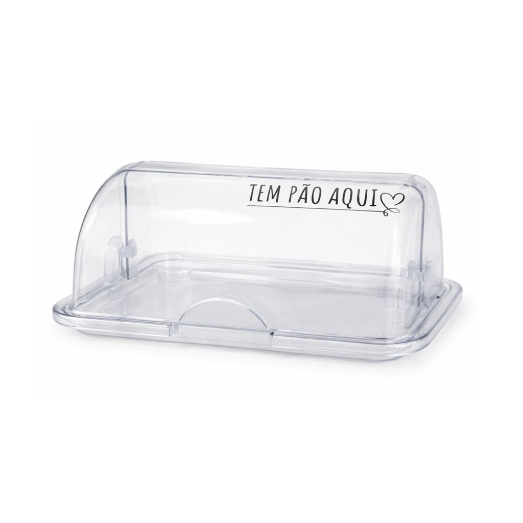 Porta Pão Transparente Com Tampa Retrátil Personalizado
