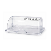 Porta Pão Transparente Com Tampa Retrátil Personalizado