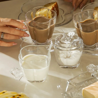 Leiteira em Vidro Cristal Com Alça em Formato de Borboleta 230ml