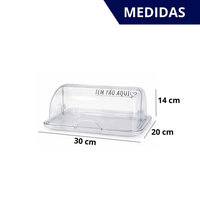 Porta Pão Transparente Com Tampa Retrátil Personalizado