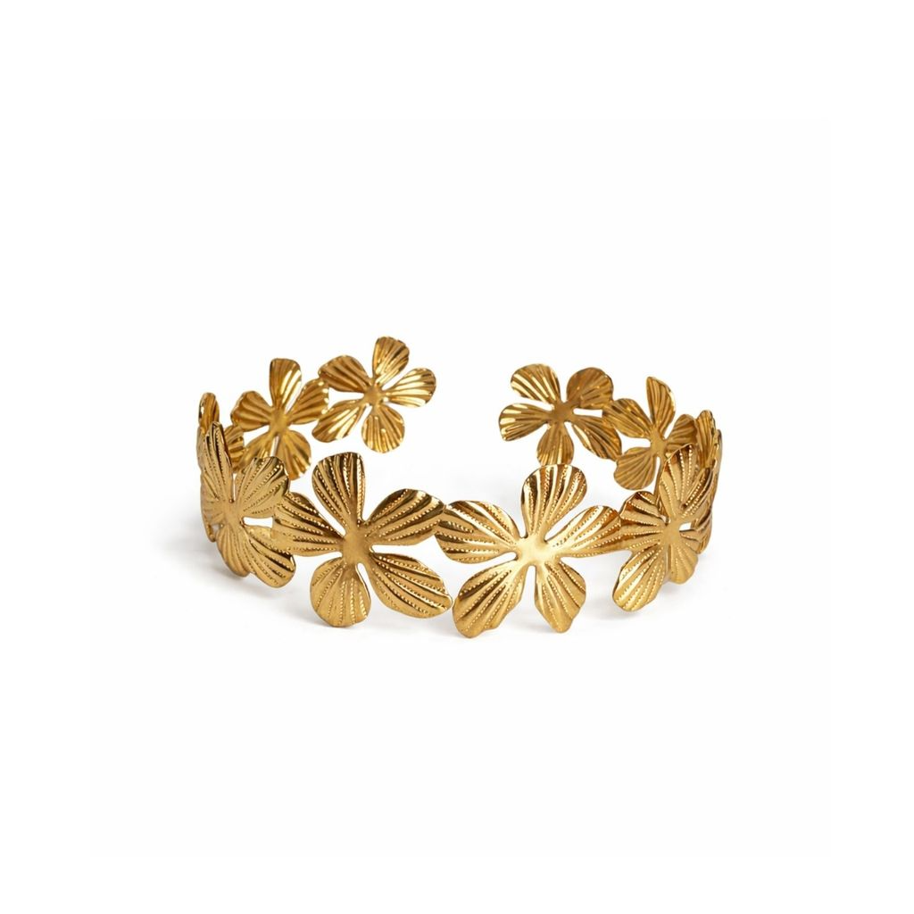 Kit 02 Prendedores de Cortina de Aço Floral