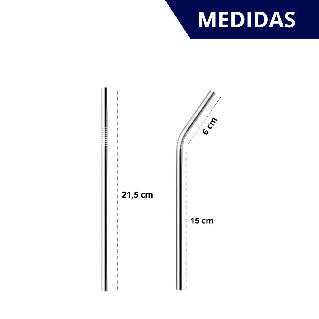 Kit 4 canudos em Metal Reutilizáveis – Sustentável, Durável e Fácil de Limpar