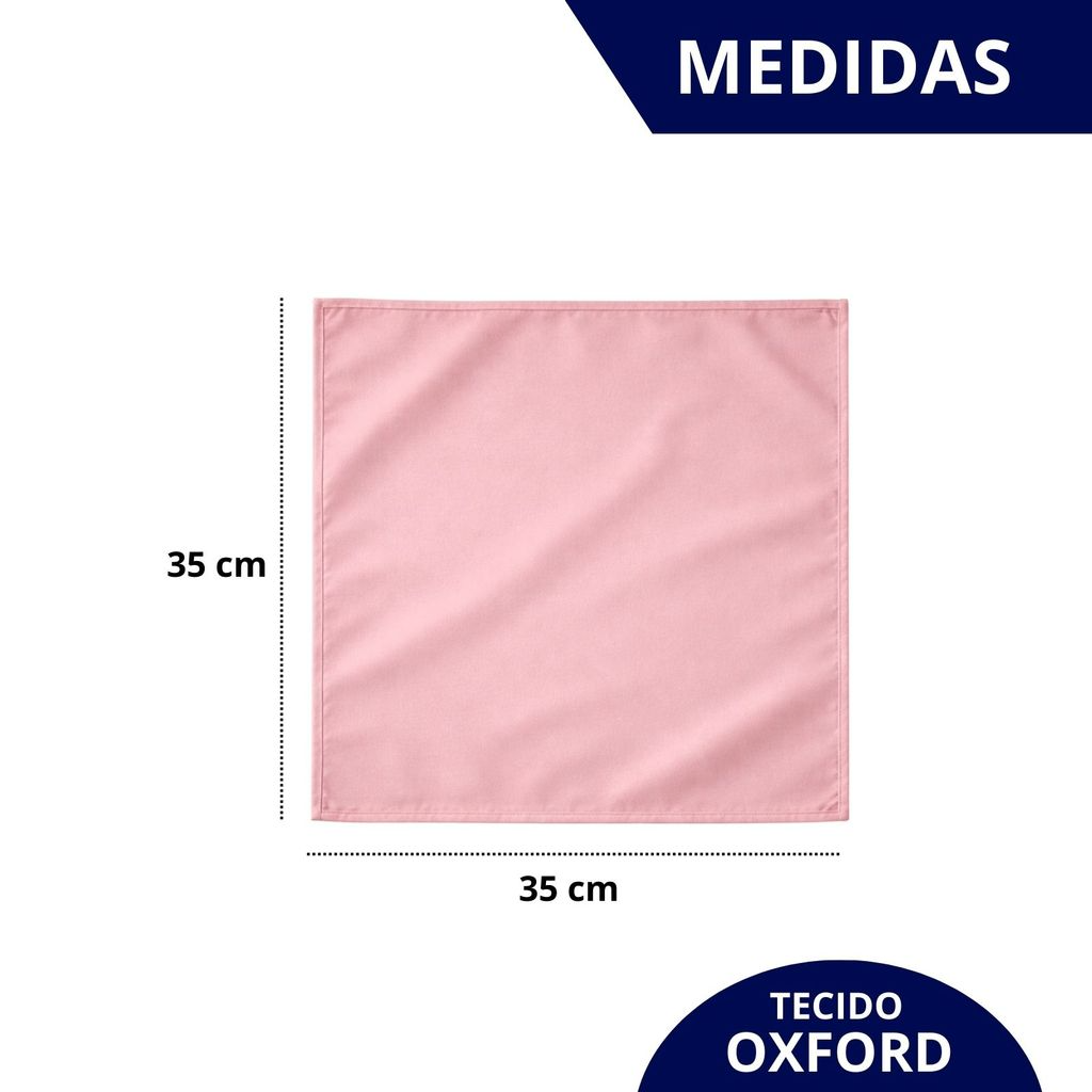 Kit com 4 Anel de Guardanapo + 4 Guardanapo  Oxford 3 Flores Brancas