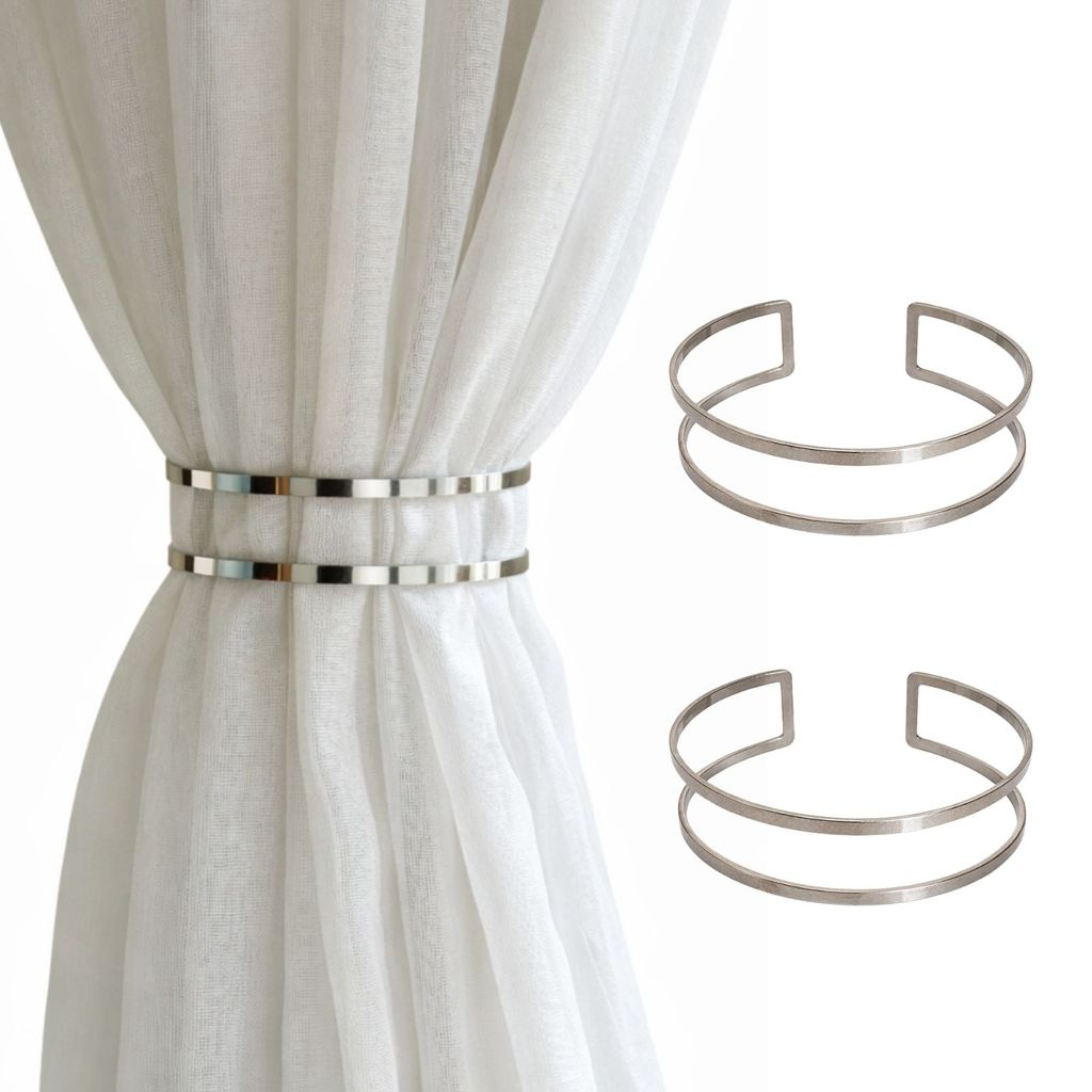 Kit 02 Prendedores de cortina decorativo Refinado Duplo